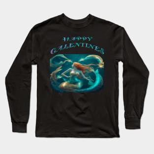 Galentines day mermaid Long Sleeve T-Shirt